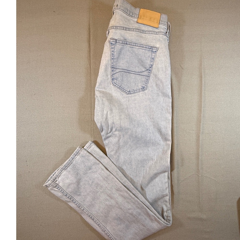 Hollister Slim Straight Epic Flex Light Wash Jeans Mens 34x36 Blue 331D2290 1791 - Picture 2 of 9